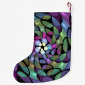 Kleurrijke Bewegingen Abstracte Trippy Fractal Naa Kleine Kerstsok (Achterkant)