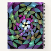 Kleurrijke Bewegingen Abstracte Trippy Fractal Naa Notitieboek (Achterkant)