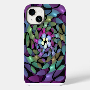 Kleurrijke Bewegingen Abstracte Trippy Fractale Ku iPhone 14 Hoesje