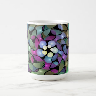 Kleurrijke Bewegingen Abstracte Trippy Fractale Ku Koffiemok