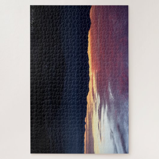 Kleurrijke bewolkte zonsondergang puzzel (Verticaal)