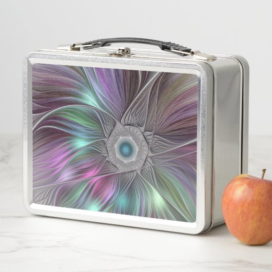 Kleurrijke Big Flower Abstract Trippy Fractal Art (In situ)