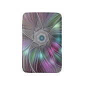 Kleurrijke Big Flower Abstract Trippy Fractal Art Badmat (Voorkant Verticaal)
