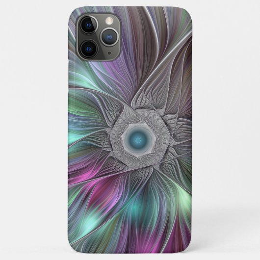 Kleurrijke Big Flower Abstract Trippy Fractal Art Case-Mate iPhone Case (Achterkant)