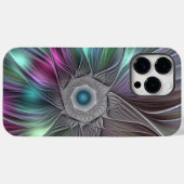 Kleurrijke Big Flower Abstract Trippy Fractal Art Case-Mate iPhone Case (Achterkant (horizontaal))