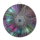 Kleurrijke Big Flower Abstract Trippy Fractal Art Dartbord (Voorkant)