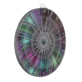 Kleurrijke Big Flower Abstract Trippy Fractal Art Dartbord (Voorkant Links)