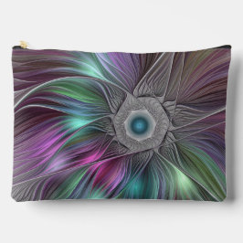 Kleurrijke Big Flower Abstract Trippy Fractal Art Etui