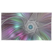 Kleurrijke Big Flower Abstract Trippy Fractal Art Kussensloop (Voorkant)
