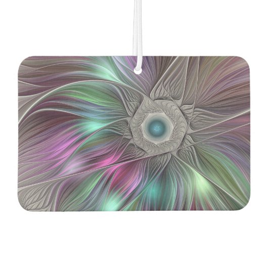 Kleurrijke Big Flower Abstract Trippy Fractal Art Luchtverfrisser (Voorkant)