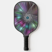 Kleurrijke Big Flower Abstract Trippy Fractal Art Pickleball Paddle (Voorkant)