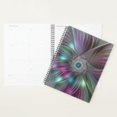 Kleurrijke Big Flower Abstract Trippy Fractal Art Planner (Display)