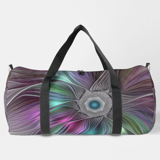 Kleurrijke Big Flower Abstract Trippy Fractal Art Plunjezak (Achterkant)