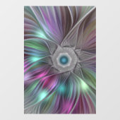 Kleurrijke Big Flower Abstract Trippy Fractal Art Raamsticker (Vel)