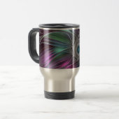 Kleurrijke Big Flower Abstract Trippy Fractal Art Reisbeker (Voorkant links)