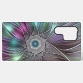 Kleurrijke Big Flower Abstract Trippy Fractal Art Samsung Galaxy Hoesje (Achterkant horizontaal)