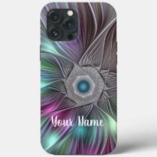 Kleurrijke Big Flower Abstracte Trippy Fractal Naa Case-Mate iPhone Case