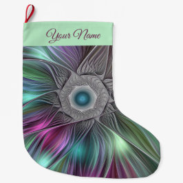 Kleurrijke Big Flower Abstracte Trippy Fractal Naa Grote Kerstsok