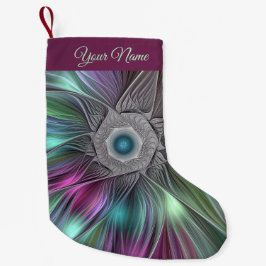 Kleurrijke Big Flower Abstracte Trippy Fractal Naa Kleine Kerstsok