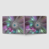 Kleurrijke Big Flower Abstracte Trippy Fractal Tek Gastenboek (Volledig)