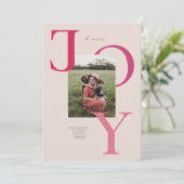 Kleurrijke Big Joy Christmas Kaart (Staand voorkant)