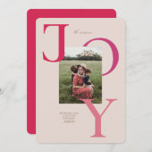 Kleurrijke Big Joy Christmas Kaart (Voorkant / Achterkant)