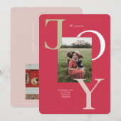 Kleurrijke Big Joy Christmas Kaart (Voorkant / Achterkant)