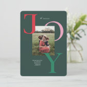 Kleurrijke Big Joy Christmas Kaart (Staand voorkant)