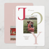 Kleurrijke Big Joy Christmas Kaart (Voorkant / Achterkant)