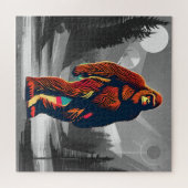 Kleurrijke Bigfoot Geloof het Ongelooflijke Legpuzzel (Horizontaal)