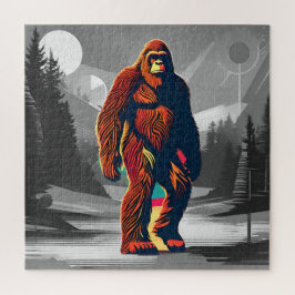 Kleurrijke Bigfoot Geloof het Ongelooflijke Legpuzzel