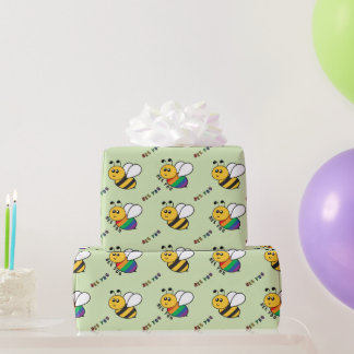 Kleurrijke Bij Autisme Acceptatie Cadeau Groen Cadeaupapier