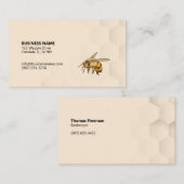 Kleurrijke bijen en honingraat Antiek wit Visitekaartje (Voorkant / Achterkant)