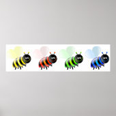 Kleurrijke bijen poster (Voorkant)