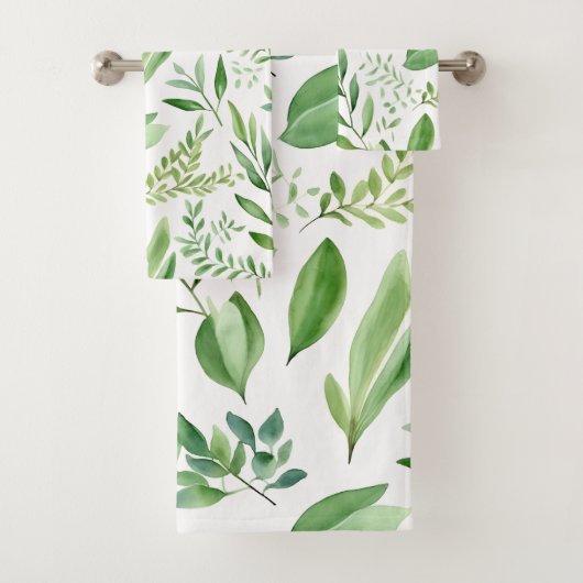 Kleurrijke bijtende EucalyptusWaterverf laat de kl Bad Handdoek (Insitu)