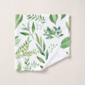 Kleurrijke bijtende EucalyptusWaterverf laat de kl Bad Handdoek (Wasdoekje)