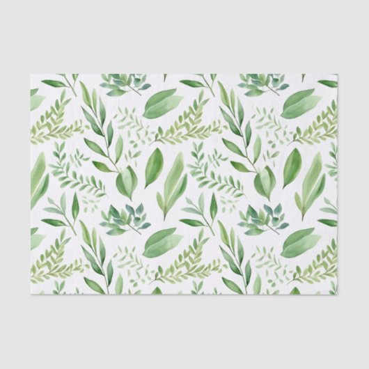 Kleurrijke bijtende EucalyptusWaterverf laat de kl Tissuepapier (Voorkant)