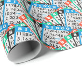 Kleurrijke Bingo Kaart Collectie Cadeaupapier (Rol Hoek)