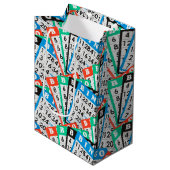 Kleurrijke Bingo Kaart Collectie Medium Cadeauzakje (Voorkant Gekanteld)