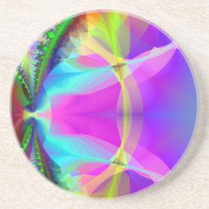 Kleurrijke binnencirkel zandsteen onderzetter