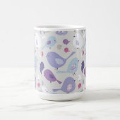 Kleurrijke Bird Patterned Fun voor vogelliefhebber Koffiemok (Center)