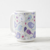 Kleurrijke Bird Patterned Fun voor vogelliefhebber Koffiemok (Voorkant links)