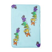 Kleurrijke Birds Funny Bath Mat - (Voorkant Verticaal)