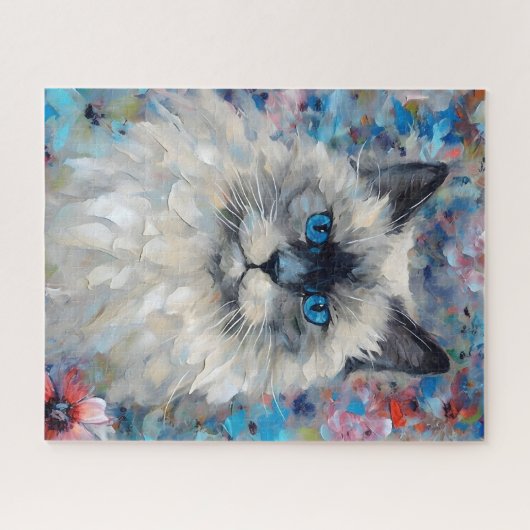 Kleurrijke Birman Cat Legpuzzel (Horizontaal)