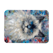 Kleurrijke Birman Cat Magneet (Horizontaal)