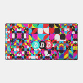 Kleurrijke Bitcoin (Vibrant HD) Bureaumat (Voorkant)