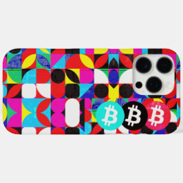 Kleurrijke Bitcoin (Vibrant HD) iPhone 16 Pro Max Hoesje