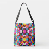 Kleurrijke Bitcoin (Vibrant HD) Crossbody Tas (Achterkant)