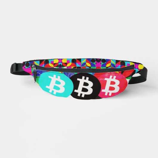Kleurrijke Bitcoin (Vibrant HD) Heuptasje (Voorkant)