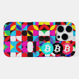 Kleurrijke Bitcoin (Vibrant HD) iPhone 16 Pro Max Hoesje
